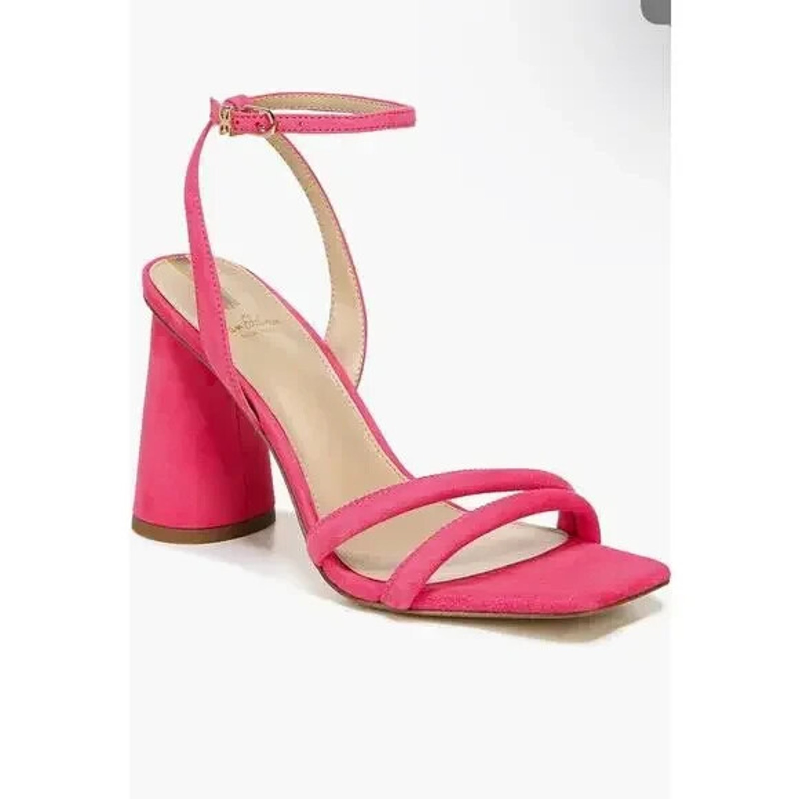 Sam Edelman Women's Kia Ultra Fuchsia Squared Open Sandals, Pink Size 6.5m
